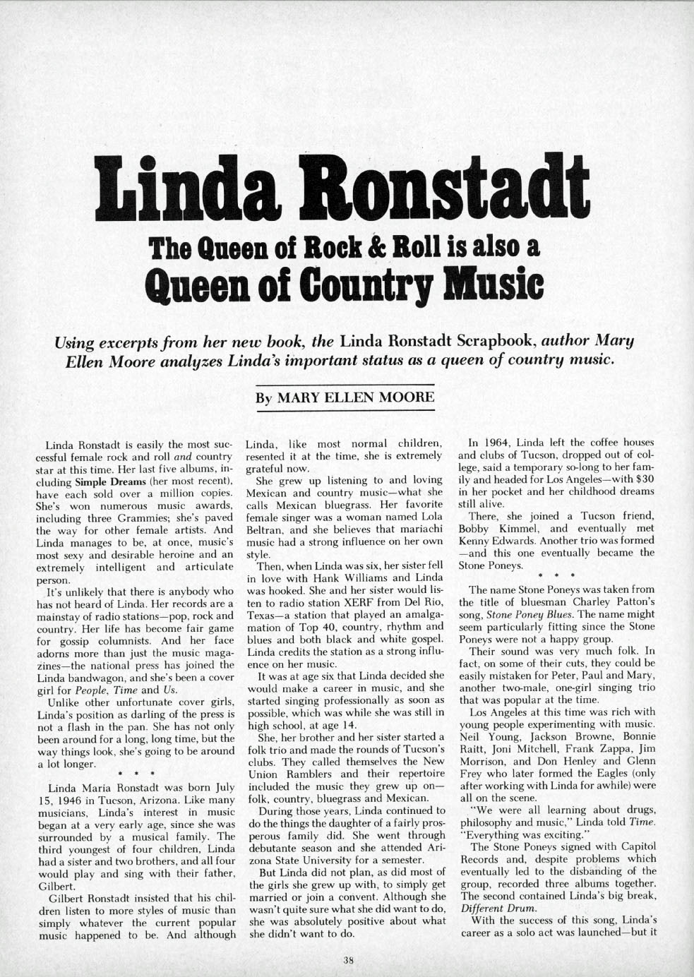 Linda Ronstadt Country Music Queen of Country Rock