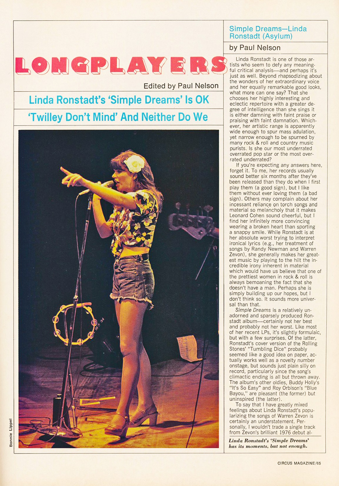 Linda Ronstadt album review Simple Dreams
