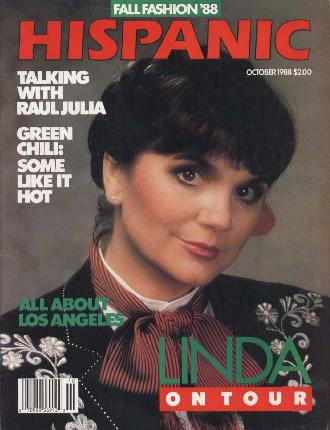 Linda Ronstadt magazine cover- Hispanic- 1988