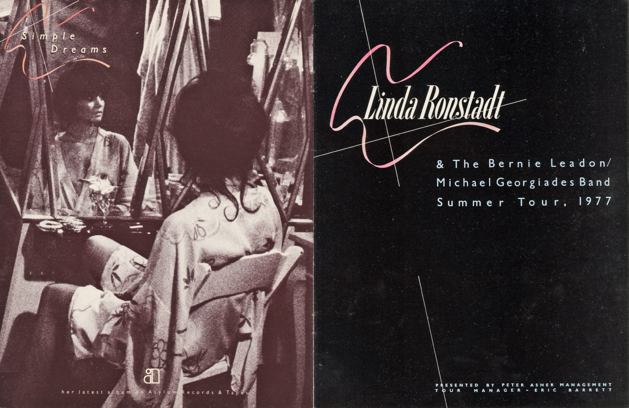 Linda Ronstadt 1977 tour book Simple Dreams