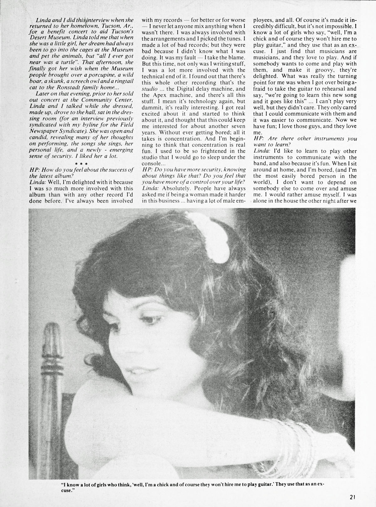 Linda Ronstadt Hit Parader