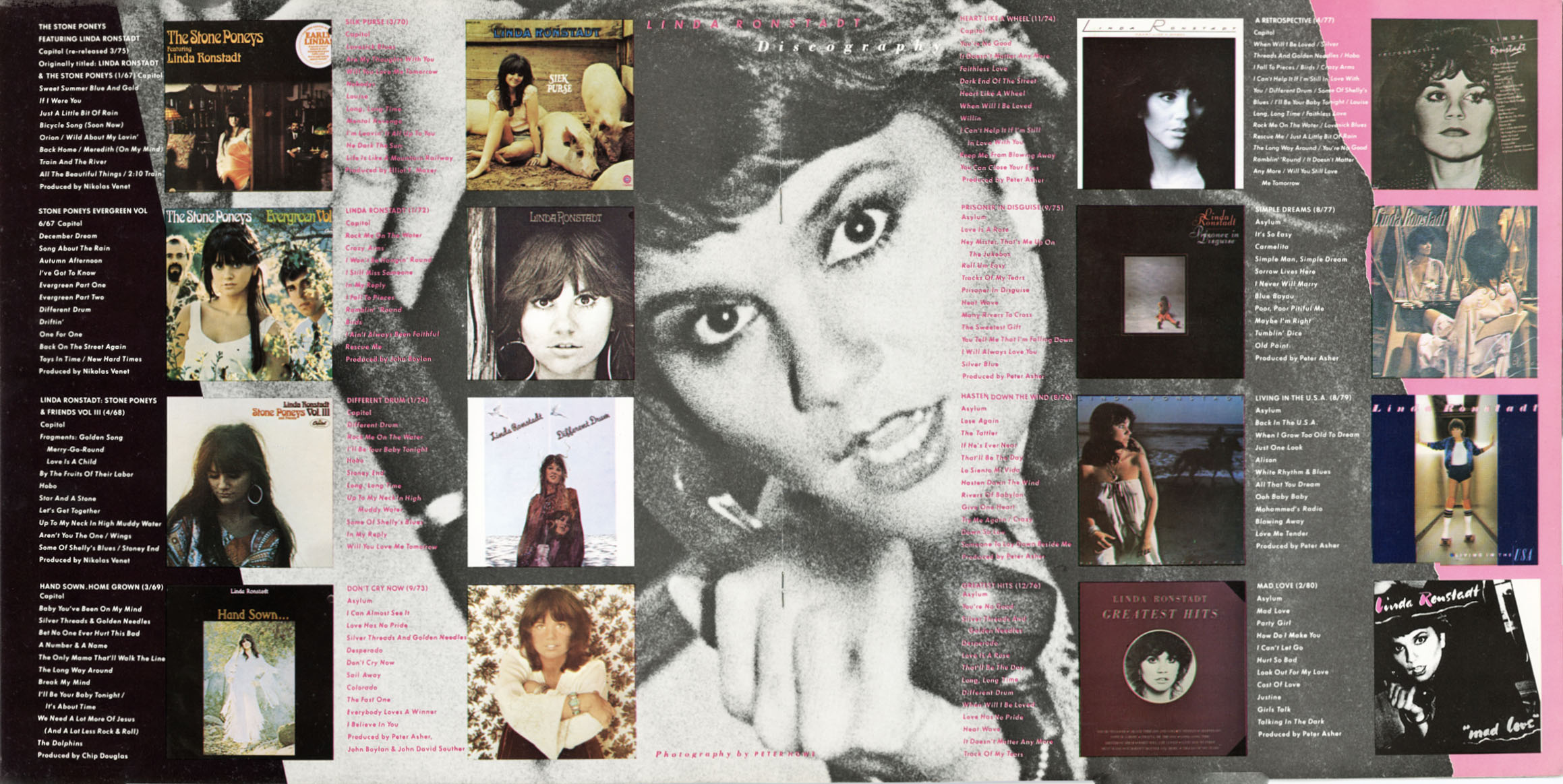 Linda Ronstadt 1980 tour book Mad Love